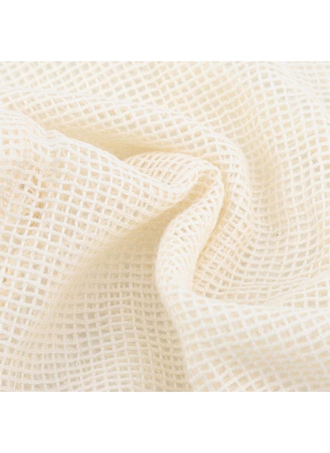silvercnc 5 PCS Reusable Produce Bags, Cotton Mesh Bags with Drawstring Toggle Closure for Fruit Vegetable Miscellaneous Grains Storage(#1)  - Image 3