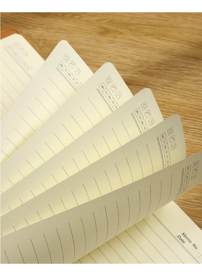 GMORO Lock Notebook Combination Lock Student Diary Notebook A5 Business Diary PU Leather Cover Page 200 - Image 3