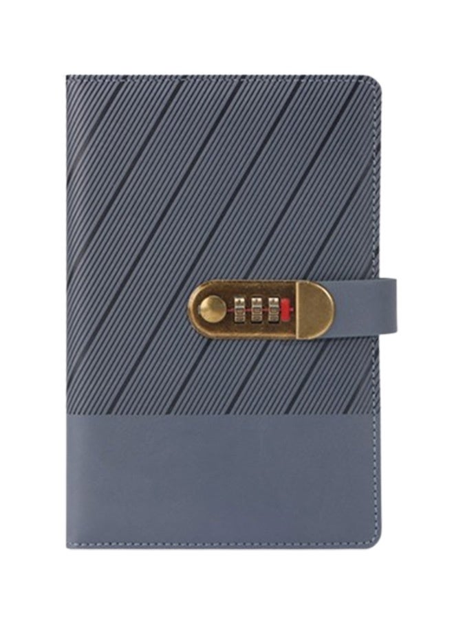 GMORO Lock Notebook Combination Lock Student Diary Notebook A5 Business Diary PU Leather Cover Page 200 - Image 1