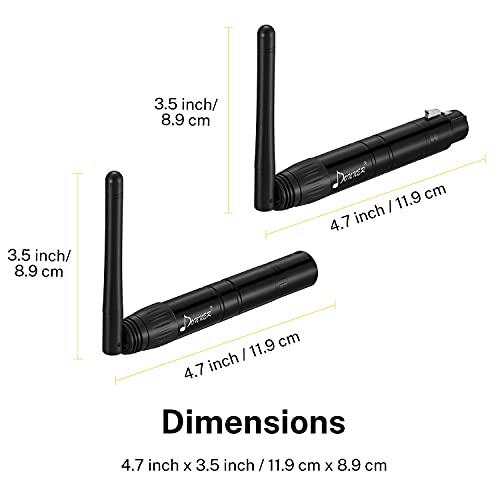 Donner Wireless DMX 8PCS Black Metal DMX512 wireless Dfi DJ 2.4G 7 Receivers & 1 Transmitter Lighting Control for LED Stage Disco Party Bar Lighting - Image 5