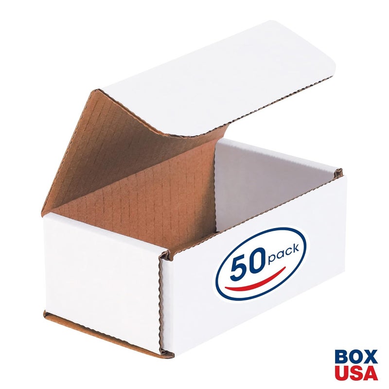 BOX USA BM532 5"L x 3"W x 2"H، أبيض (عبوة من 50) - Image 2