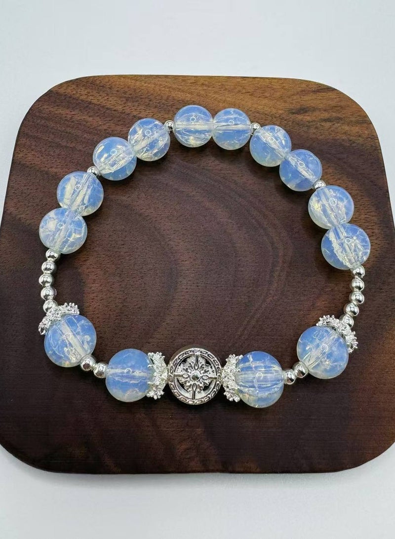 Chinese ancient style handmade glass bracelet original niche design unisex.