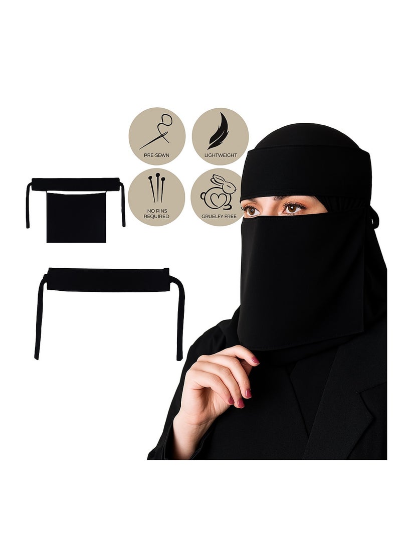 نقاب طبقة واحدة | 14x8 إنش | قابل للتنفس | محتشم |  - Image 3