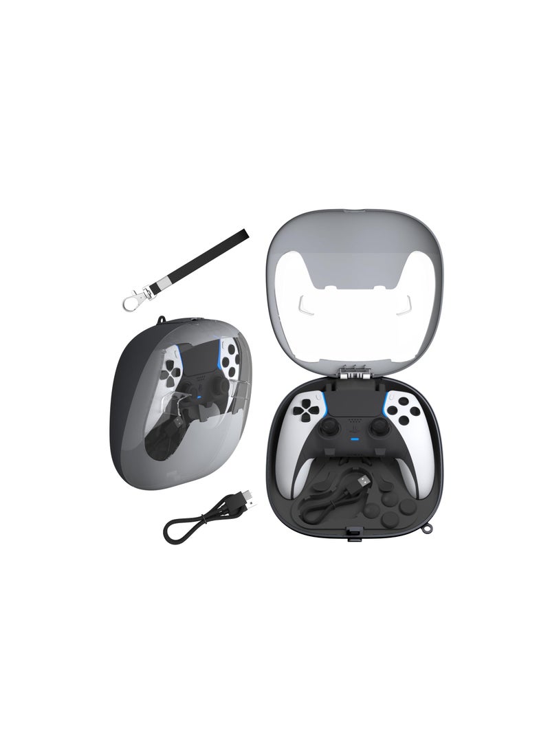 Zikra Rechargeable Storage Bag for PS5/PS5 Edge Controller, Hard Shell Protective Case for DualSense Wireless Controller, Travel-Friendly Joystick Protector for PS5 Controllers. - Image 1