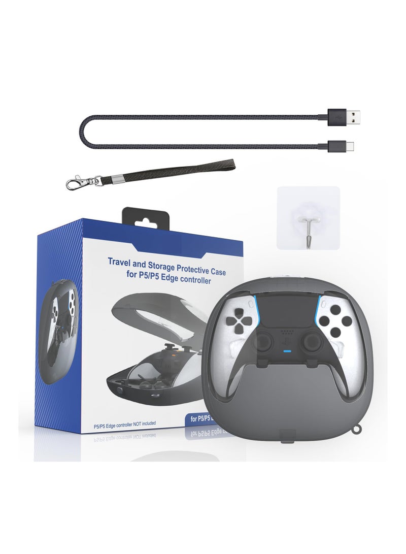 Zikra Rechargeable Storage Bag for PS5/PS5 Edge Controller, Hard Shell Protective Case for DualSense Wireless Controller, Travel-Friendly Joystick Protector for PS5 Controllers. - Image 2