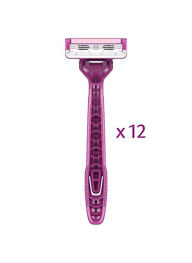 pure silk - Contour 3 Premium Disposable Razor Value Pack Bundle (3 Packs;12 Total Razors) - Image 1