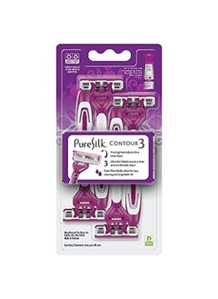 pure silk Contour 3 Premium Disposable Razor Value Pack Bundle (3 Packs;12 Total Razors)  - Image 3