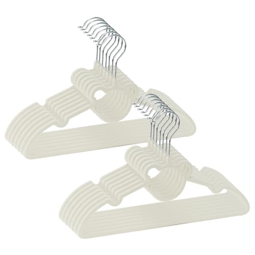 GoodtoU 50 Pack Baby Clothes Hangers, 12.8 Inch Kids Plastic Hangers, Non-Slip Nursery Closet Hangers for Infant & Toddler Clothes, White - Bear - Image 1