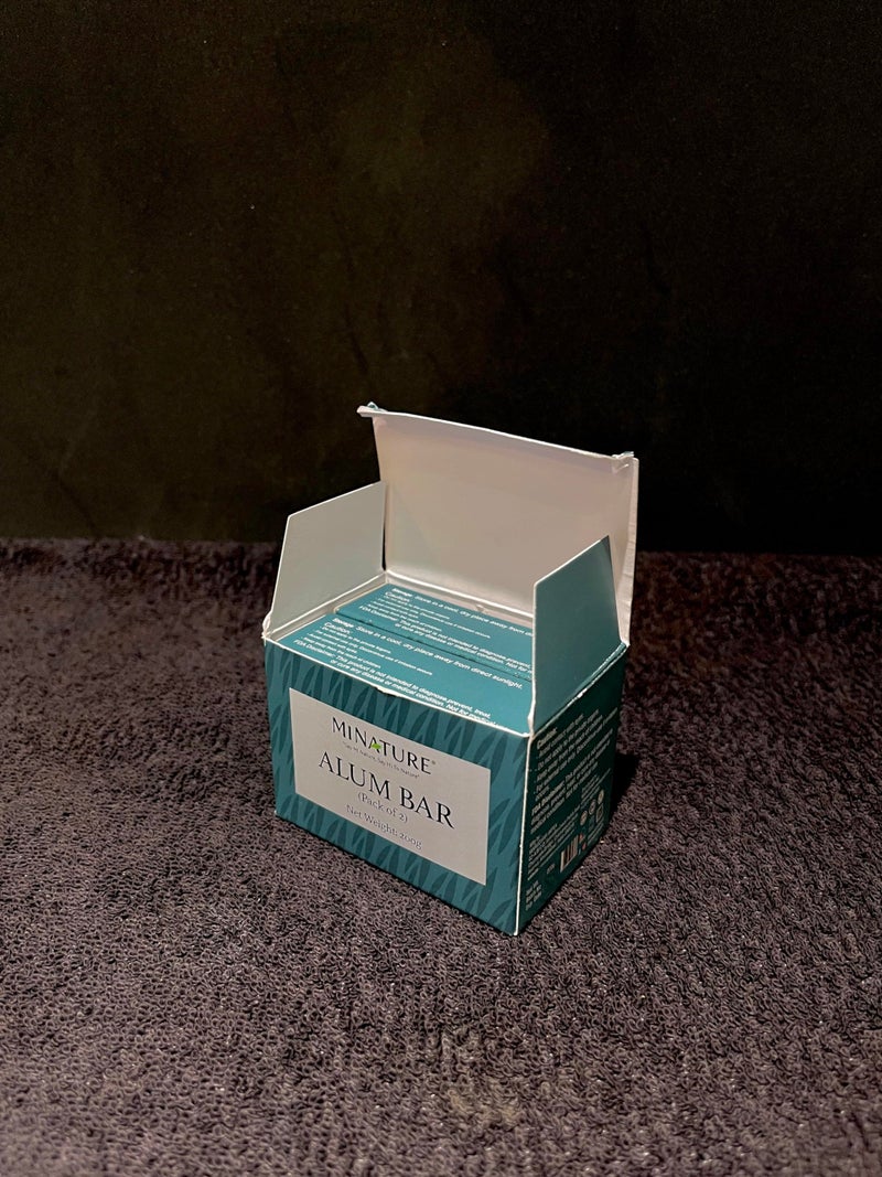 minature Mi Nature Pure Alum Bar 2 pack (100g*2) |Natural Phitkari Block |Potassium Alum Stone |Shaving Bar |Skin Astringent |Water Clarifier |Odor Control - Image 3
