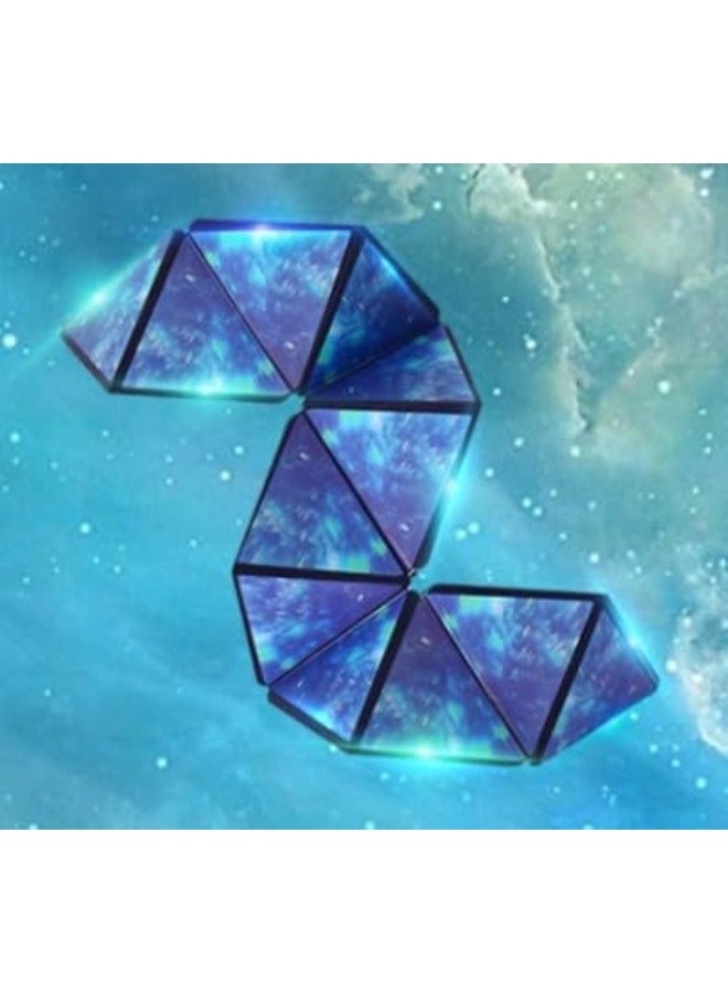 ShebSheb Magnetic Transforming Cube - Shape Shifting Double Creativity Puzzle w/ 36 Rare Earth Magnets - Transforms Into Over  Shapes.(Blue) - Image 5