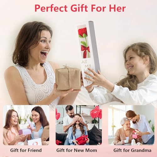 Gtudkae Handmade Crochet Red Rose, Knitted Bouquet Rose, Artificial Rose for Girl, Perfect for Birthday, Thanksgiving Day, Christmas, Anniversary, Valentine's, Mother's Day, Wedding Decor, Performance Props - Image 4