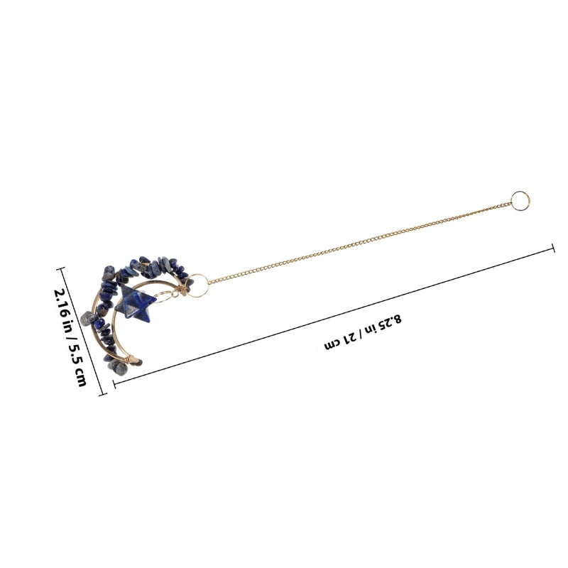Hollow Cutout Sun Catcher Pendant with Blue Stone Chips for Garden Window Decor - Image 3