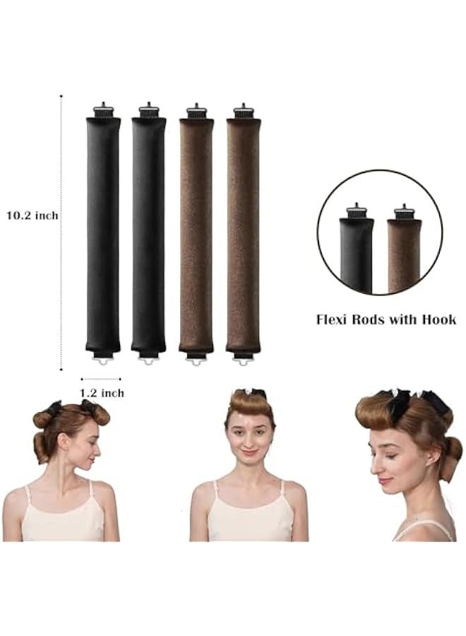 TRASSLE Satin Heatless Hair Curler to Sleep Heatless Curls Overnight Blowout Rods Headband No Heat Curlers Curling Set, Jumbo Rods Foam Hair Rollers for Fine Thin Hair Big Curls Styling Tools - Image 2