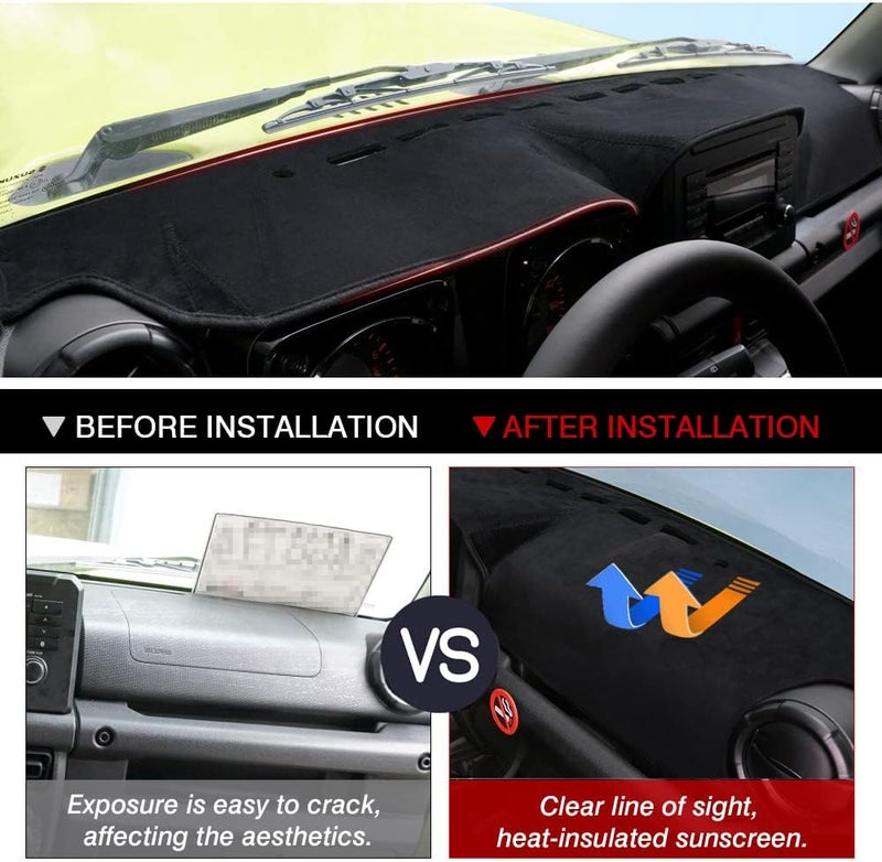 Autorder Compatible with Dashboard Mat Cover Suzuki Jimny 2019-2023 JB64 JB74 Accessories Dash Cover Nonslip Dashboard Mat Protector Sunshade No Glare - Image 3