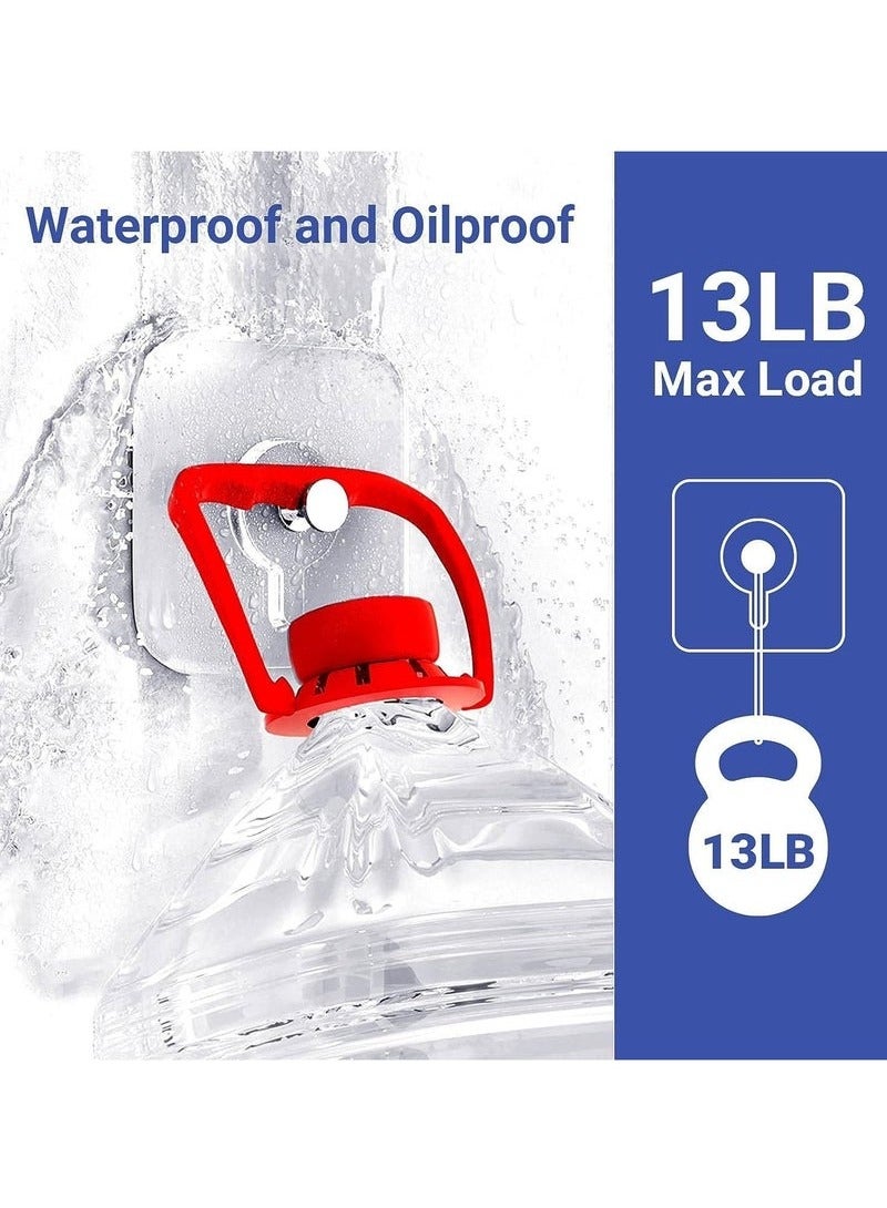 Adhesive Hooks Heavy Duty, 20Pcs Wall Hooks for Hanging, Wall Hangers without Nails, 2 in 1 Screw Free Sticker for Wall Mount Shelf, Waterproof Rustproof Wall Hook for Bathroom Bedroom Picture Hanger  - Image 2