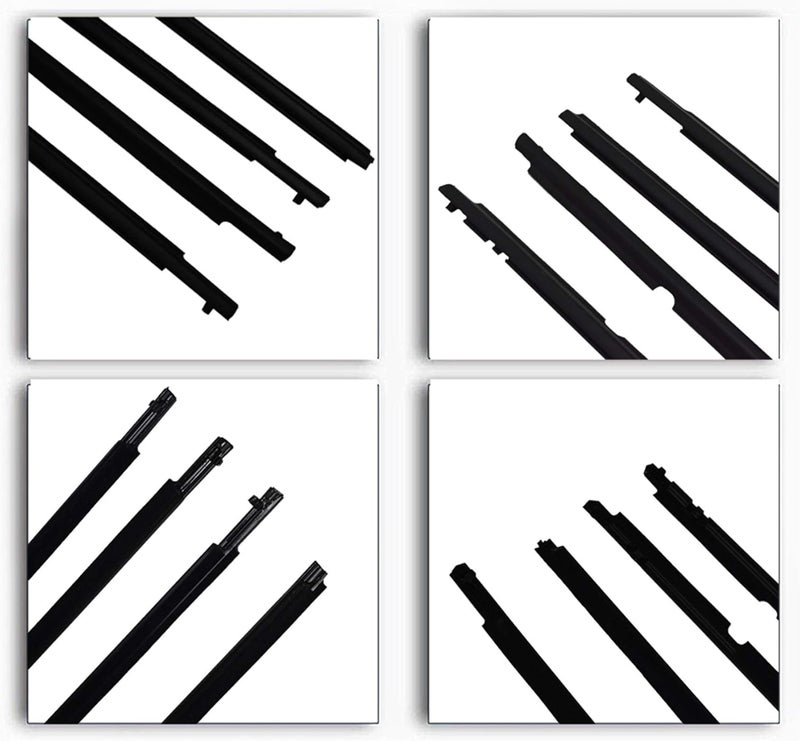 munirater Black Weatherstrip Window Moulding Trim Seal Belt Replacement for 2009-2012 Toyota Corolla - Image 5