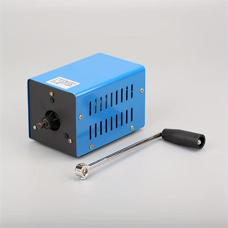 20W Portable Hand Crank Manual Emergency Generator Blue USB Power for Camping - Image 1