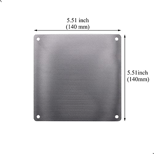 ThreeBulls 12 Pcs 140mm PVC Black PC Cooler Fan Dust Filter Dustproof Case Cover Computer Mesh - Image 2