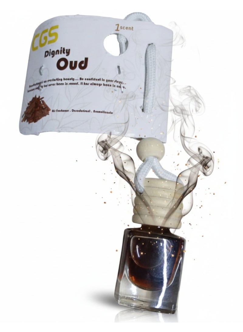 CGS Oud Hanging Car Air Freshener with Wooden Cap - Image 1