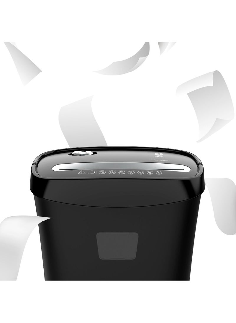 Green - Green Lion Mega Shredding Machine 15L, Shredding Ability 6 Pieces Of A4 Copy Paper, Shredding Effects 5x38mm, Crosscut Paper Shredder Black/Silver - Image 1