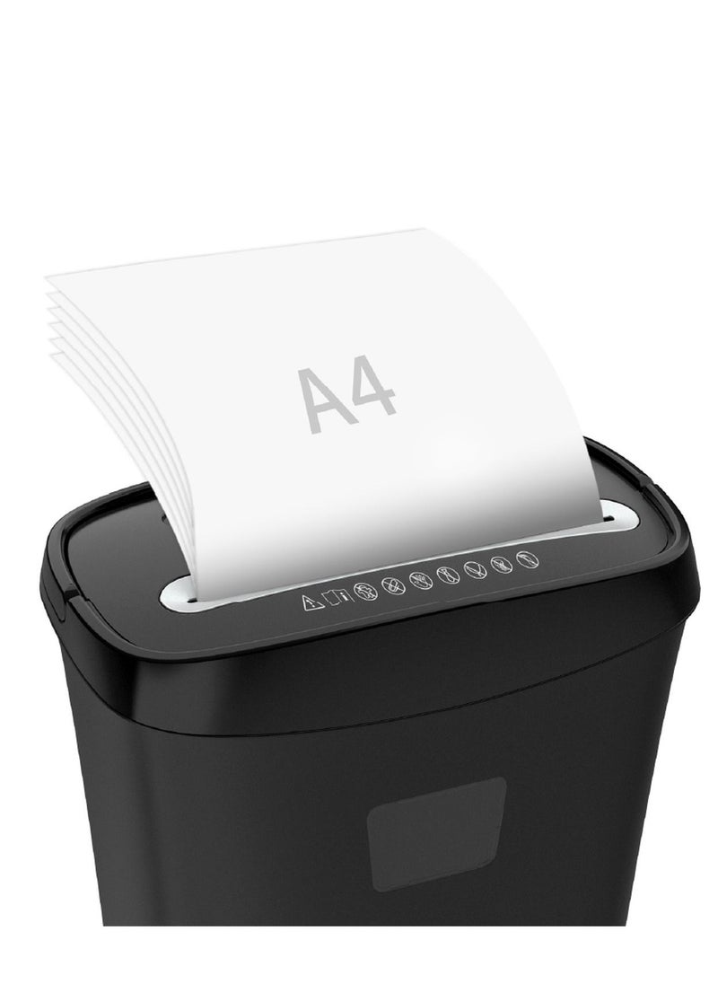 Green - Green Lion Mega Shredding Machine 15L, Shredding Ability 6 Pieces Of A4 Copy Paper, Shredding Effects 5x38mm, Crosscut Paper Shredder Black/Silver - Image 1