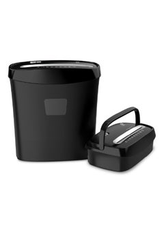 Green Lion Mega Shredding Machine 15L, Shredding Ability 6 Pieces Of A4 Copy Paper, Shredding Effects 5x38mm, Crosscut Paper Shredder Black/Silver