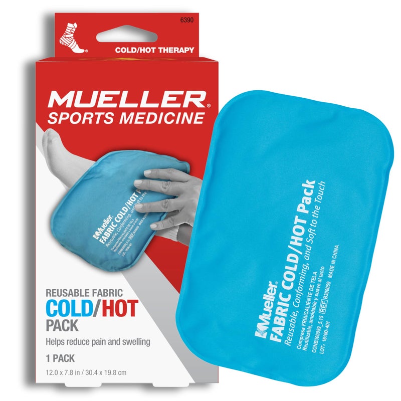 MUELLER Sports Medicine Reusable Fabric Cold & Hot Pack, Ice Pack for Injuries and Pain Relief, Blue - Image 1