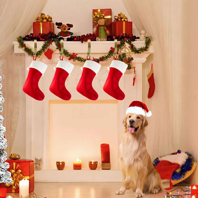 Zysun Christmas Stock Holder 4 حزمة تخزين حزمة لأصحاب التخزين غير القابل للانزلاق لزخارف الكريسم - Image 5