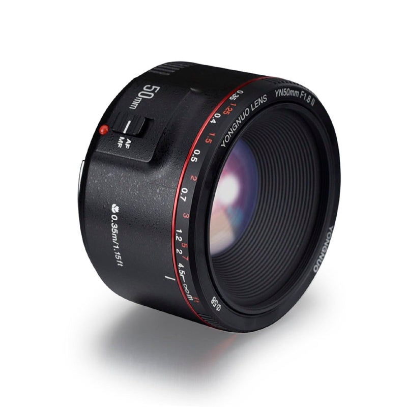 YONGNUO Yongnuo YN50MM F1.8 II Lens for Canon, 50mm F1.8C Large Aperture, AF/MF Standard Prime Lens for Canon - Image 1
