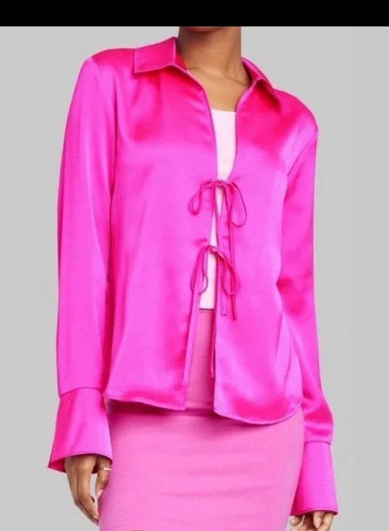 Target Women's Bell Long Sleeve Fly Away Top Pink  - Image 3