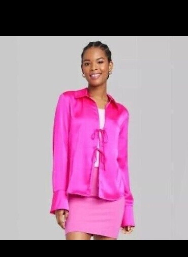 Target Women's Bell Long Sleeve Fly Away Top Pink  - Image 4