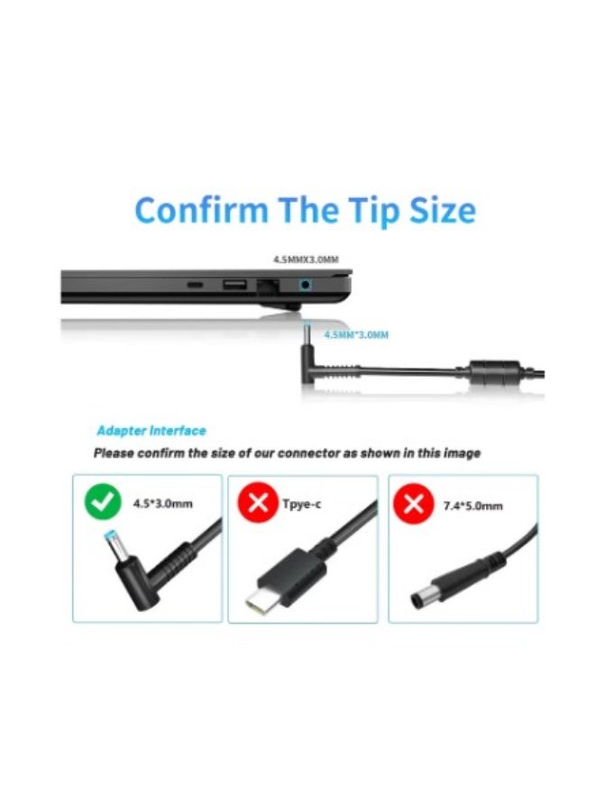 Terabyte AC Charger for HP 120W Power Adapter, HP Laptop Charger for HP USB-C Dock G5 USB-C/A Universal Dock G2 5TW13AA Envy 15 17 Series Omen 15-5000 5100 5200 710415-001 L41856-001 HP 120W AC Adapter - Image 5