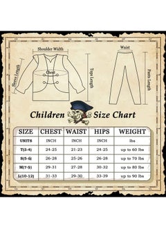 G.C Pirate Costume For Kids Pretend Role Play Dress Up Party Favors Deluxe Toys Gift Pirate Set For Children Toddler (5 6 Years)  - Image 2