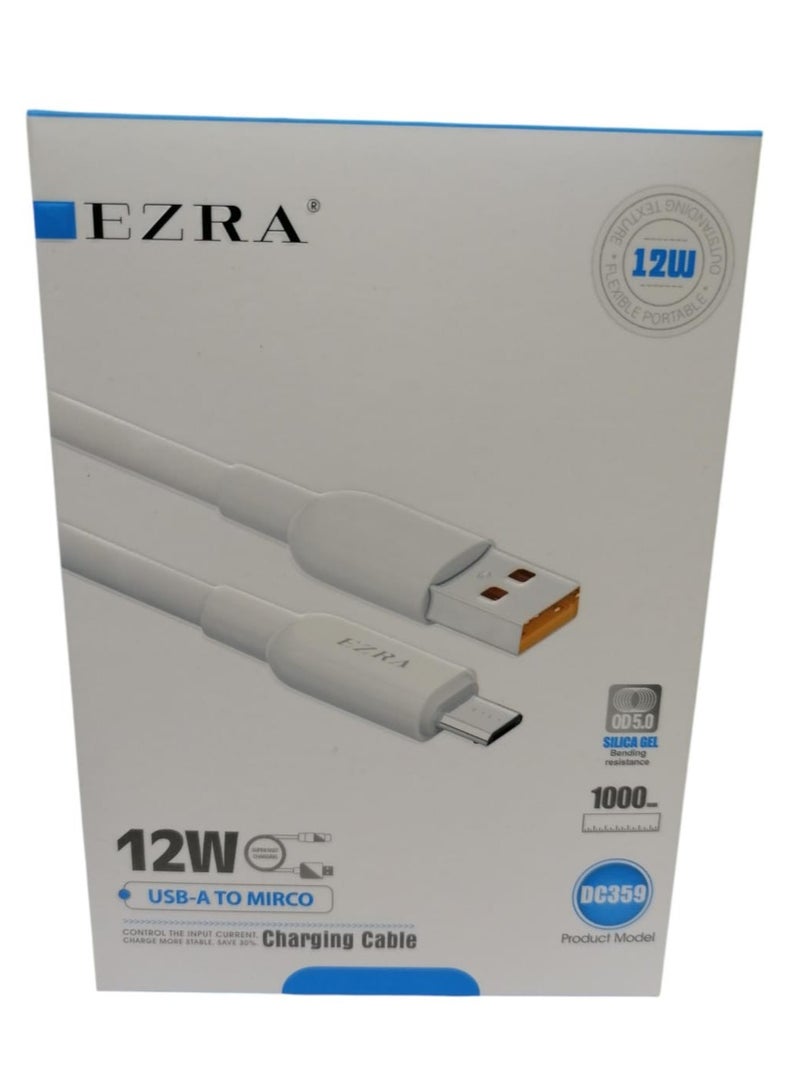 كابل شحن عزرا من USB-A إلى ميركو 12 واط