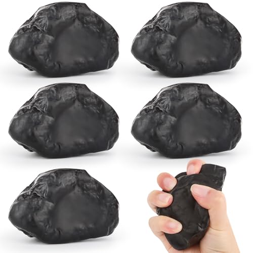 Abilat Stress Balls for Adults Kids 5 Packs Stone Foam Squeeze Balls Bulk Stress Relief Balls Squeeze Toys Appreciation Gifts for Employees Teachers Party Favors Gift Bag Fillers - Image 1