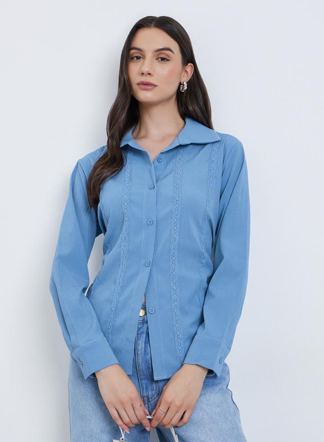 تايك تو بلوزة سادة بتفاصيل أزرار - Image 1