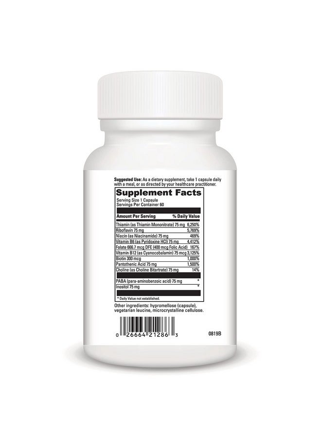 DaVinci Laboratories of Vermont Davinci Labs B Complex75 Supports Relaxation And Proper Nerve Function* Dietary Supplement With Niacin Vitamin B6 B12 Biotin Choline And More Vegetarian Glutenfree 60 Capsules  - Image 3