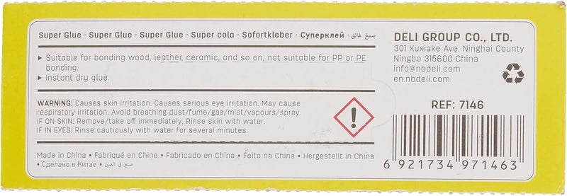 Deli Instant Dry Super Glue 3 G, Pack Of 8