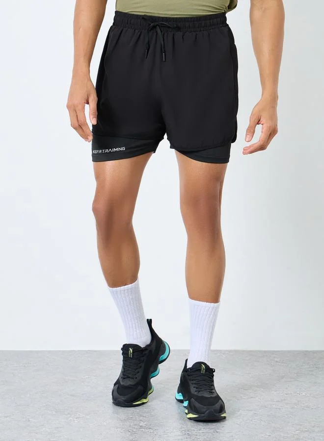 Styli Styli Men Running 2in1 Shorts with Drawstring