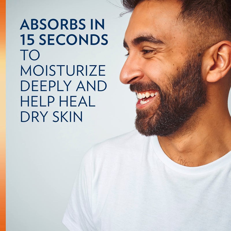 Vaseline Men Fast Absorbing 3-in-1 Face, Hands & Body Lotion for Men, 4 pack For Dry Skin,Absorbs in Just 15 Seconds for Moisturized Skin 20.3 Oz - Image 3