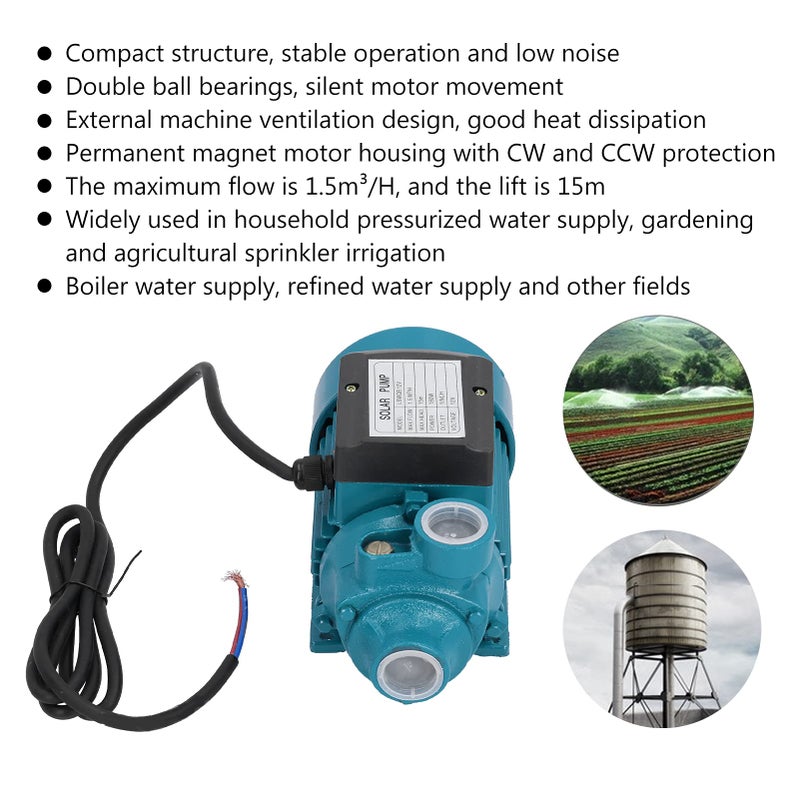 12V 180W DC Water Pump Stainless Steel 1 5m3 H For Domestic Supply And Irrigation - Image 4