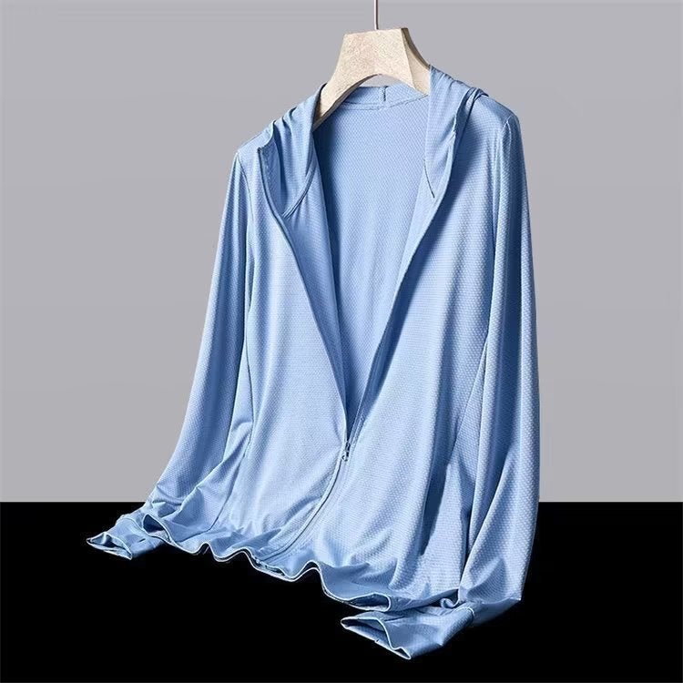 Generic Ice Silk Unisex Sunproof Outdoor Coat 2023 Blue