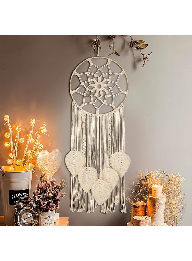 انتيكيانو صائدة الاحلام المكرمية لغرفة النوم، ديكور حائط بوهو كبير معلق  لتزيين المنزل 88x30 - Image 1
