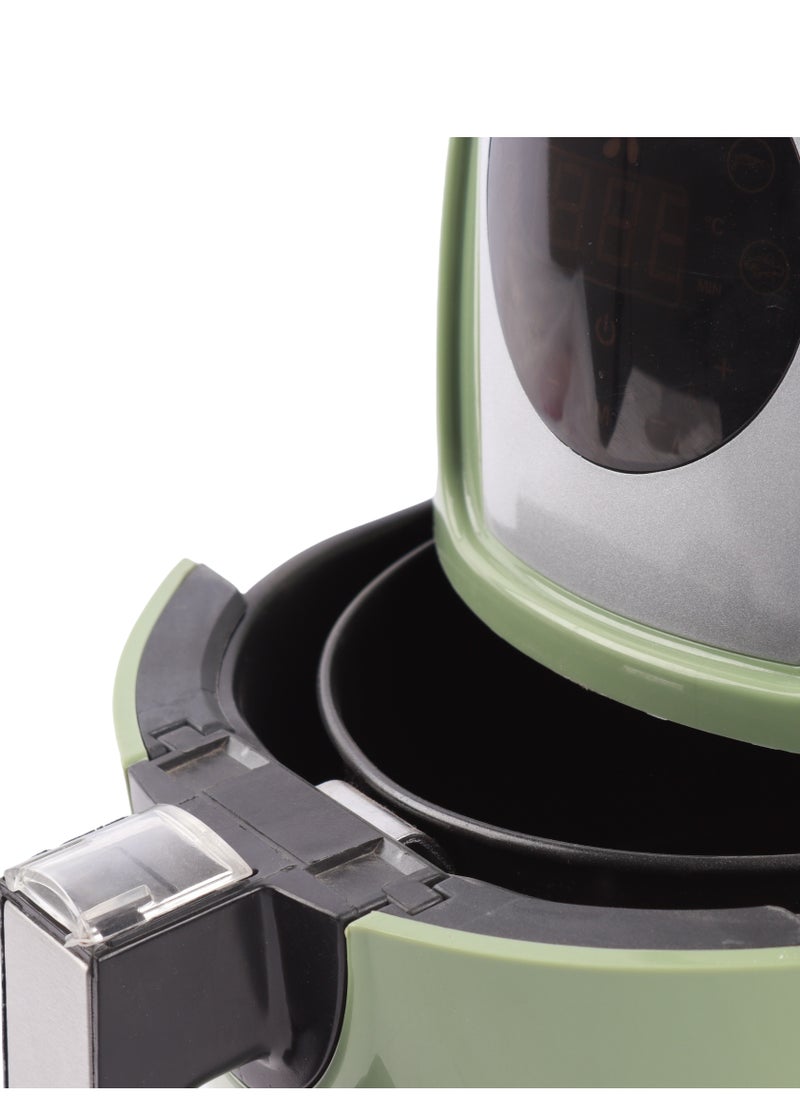 HomeMaster Automatic Air Fryer for Healthy Food Without Oil - 2.5 Liter Capacity 1300 Watt Green  - Image 4