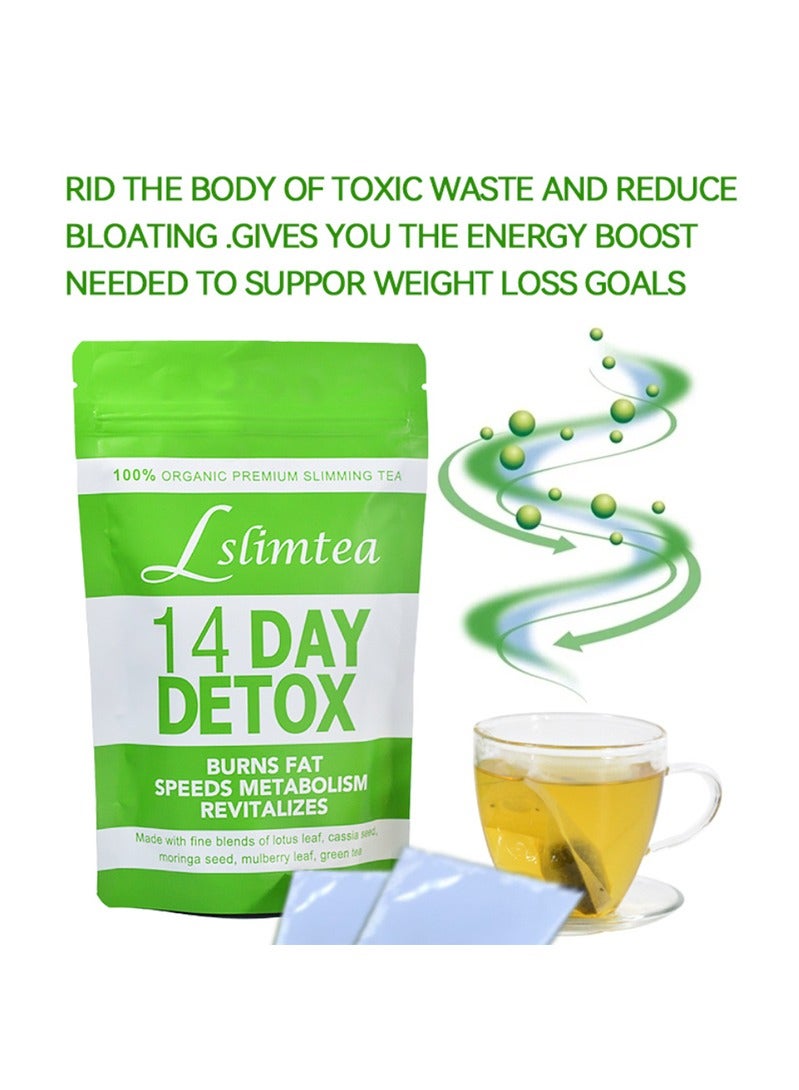 Wins Town 14 Day Detox Tea Bags, Organic Weight Loss Tea, Promotes Fat Digestion and Absorption, Aids Bowel Movement, Support Healthy Digestive and Metabolism, Reduces Accumulation of Abdominal Fat - Image 2