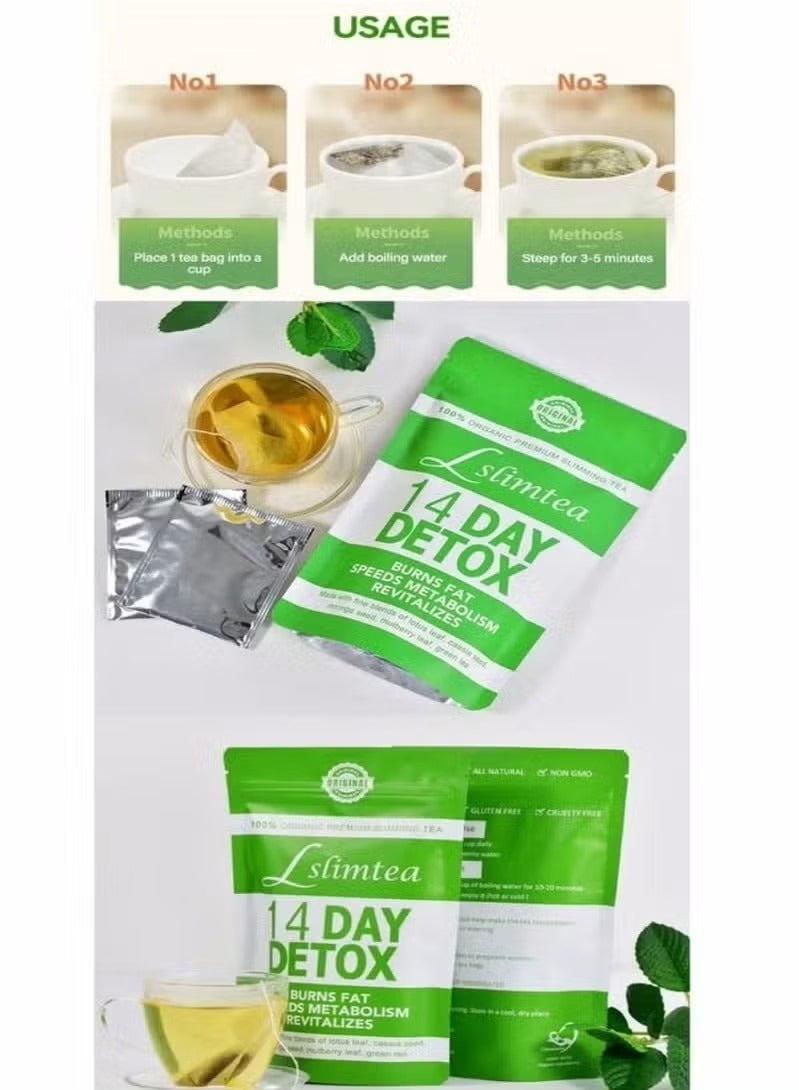 Wins Town 14 Day Detox Tea Bags, Organic Weight Loss Tea, Promotes Fat Digestion and Absorption, Aids Bowel Movement, Support Healthy Digestive and Metabolism, Reduces Accumulation of Abdominal Fat - Image 4