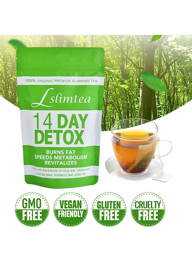 Wins Town 14 Day Detox Tea Bags, Organic Weight Loss Tea, Promotes Fat Digestion and Absorption, Aids Bowel Movement, Support Healthy Digestive and Metabolism, Reduces Accumulation of Abdominal Fat - Image 3