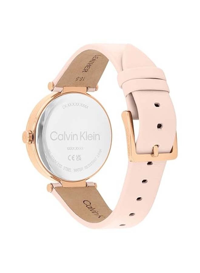 CALVIN KLEIN ساعة كالفن كلاين النسائية التناظرية ذات العلبة الوردية - 25100110 - Image 2