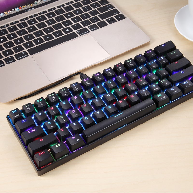 Mechanical Gaming Keyboard: 61-Key Rgb Per-Key Lighting - Outmu Red Switches All-Key Anti-Ghosting Gaming Keyboard For Pc Gamers With Usb 2.0 Port - Image 5