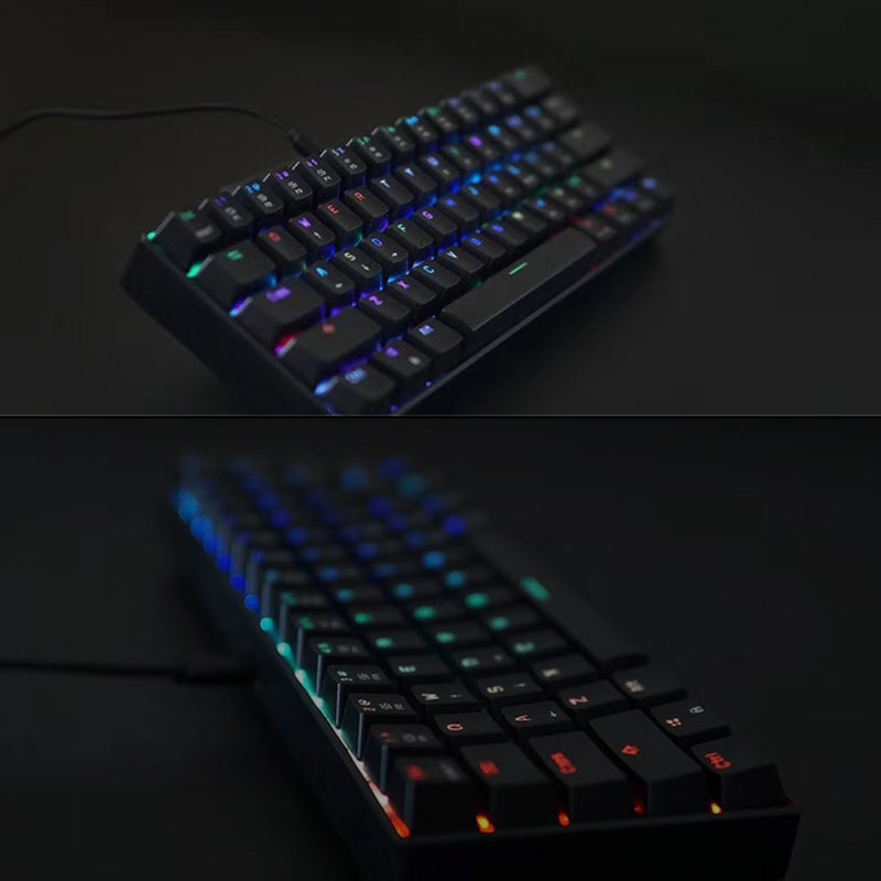 Mechanical Gaming Keyboard: 61-Key Rgb Per-Key Lighting - Outmu Red Switches All-Key Anti-Ghosting Gaming Keyboard For Pc Gamers With Usb 2.0 Port - Image 2